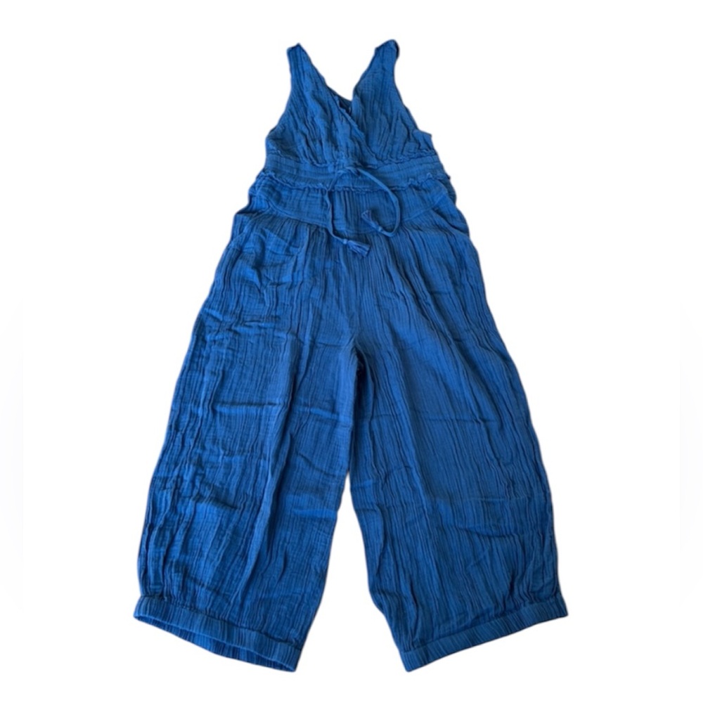 Free People Electric Blue Wide-Leg Jumpsuit
